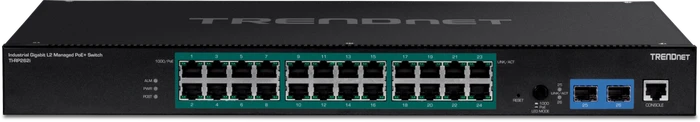 TRENDnet TI Hardened Industrial Rackmount Gigabit Managed Switch, 24x RJ-45, 2x SFP, 685W PoE+