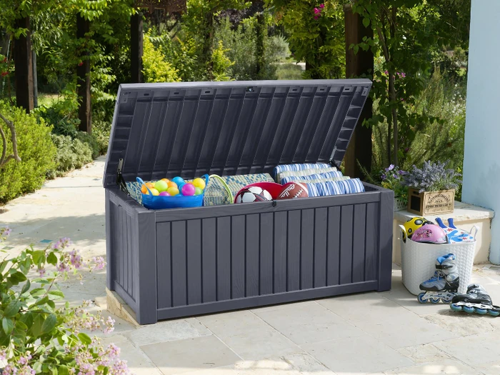 Keter Rockwood Gartenbox anthrazit