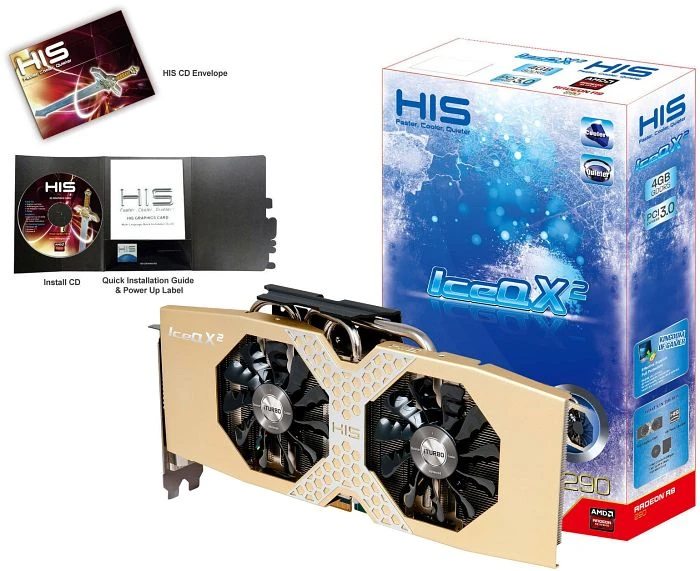HIS Radeon R9 290 IceQ X2, 4GB GDDR5, 2x DVI, HDMI, DP