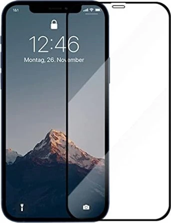 Woodcessories Panzerglas 3D Curved für Apple iPhone 12 Pro Max schwarz