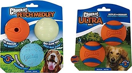 Chuckit Max Glow Ball, Medium, 2er-Pack