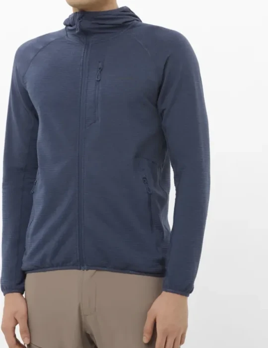 Salomon Essential Lightwarm Hooded Jacke blue nights (Herren)