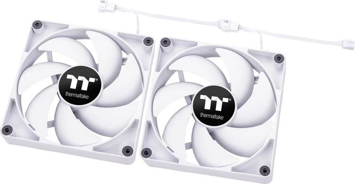 Thermaltake CT120 Snow White, weiß, 120mm, 2er-Pack
