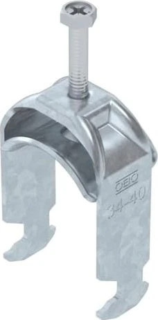 OBO Bettermann Bügelschelle 2056 H-Fuß, 1-fach, Metalldruckwanne, FT