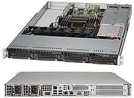 Supermicro SuperChassis 819TQ-R700WB, grau/schwarz, 1HE, 1x 700W redundant