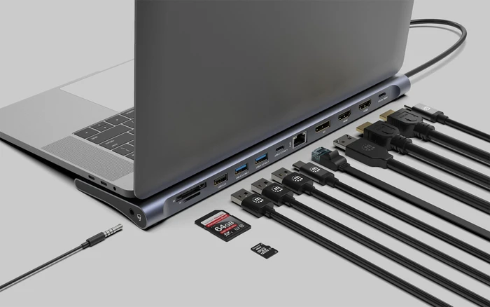Manhattan 12-Port USB-C Docking Station / Multiport Hub