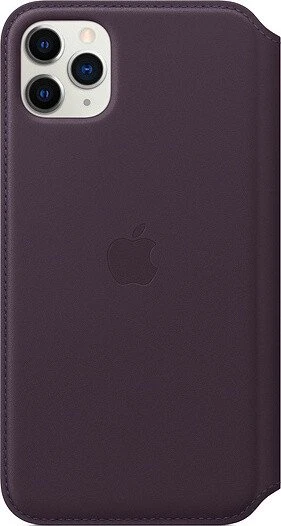 Apple Leder Folio Case für iPhone 11 Pro Max Aubergine