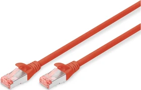 Digitus Patchkabel, Cat6, S/FTP, RJ-45/RJ-45, 0.25m, rot