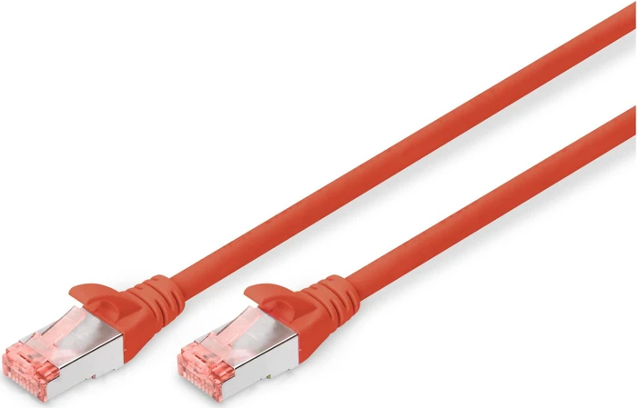 Digitus Patchkabel, Cat6, S/FTP, RJ-45/RJ-45, 0.25m, rot