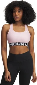 Under Armour HeatGear Armour Mid Sport-BH prime pink/white (Damen)
