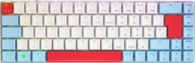 Cherry MX-LP 2.1 Compact Wireless, weiß/hellblau/rot, MX LOW PROFILE RGB SPEED, USB/Bluetooth, DE (G80-3860LVADE-0)