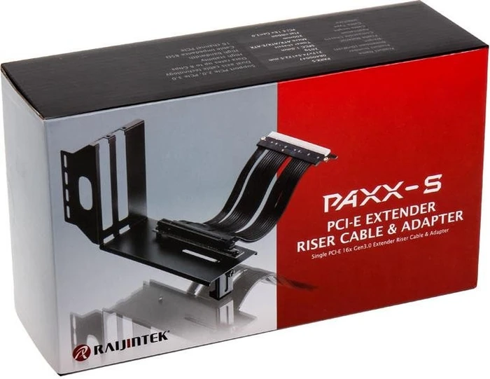 Raijintek PAXX-S PCIe-Extender Riser Kabel, gewinkelt, PCIe 3.0, 200mm
