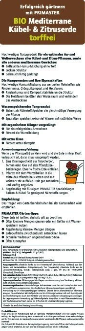 Primaster Mediterrane Kübel- und Zitruserde torffrei, 40l