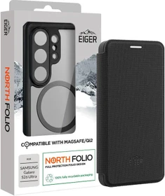 Eiger North Folio Magsafe Case für Samsung Galaxy S26 Ultra schwarz