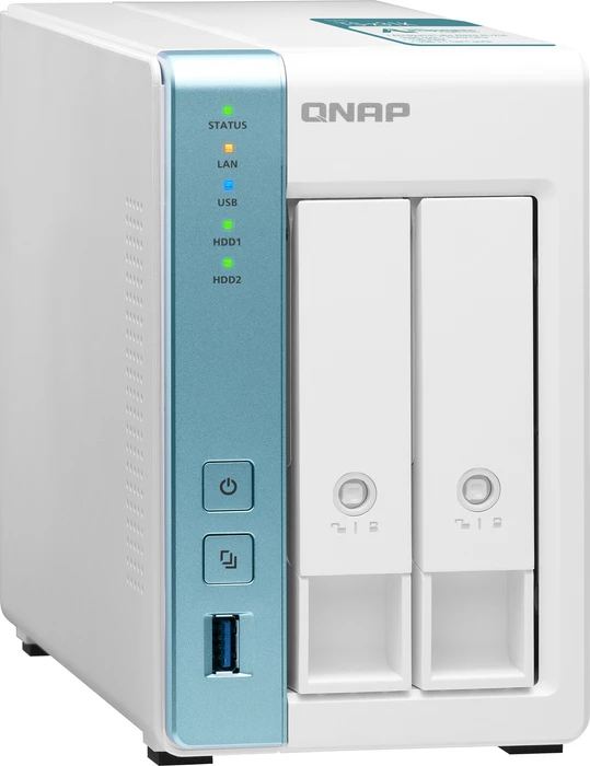 QNAP Turbo Station TS-231K, 1GB RAM, 2x RJ-45 1000Base-T, 3x USB-A 3.0