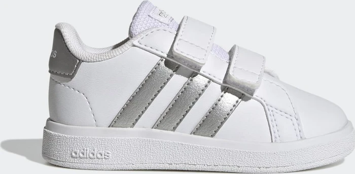 adidas Grand Court Lifestyle Hook and Loop cloud white/matte silver (Junior)