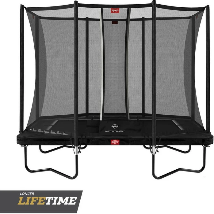 Berg Ultim Favorit mit Sicherheitsnetz 280x190cm Trampolin grün