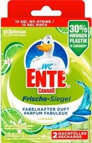 WC-Ente Frische Siegel Limone Gel WC-Stein Nachfüller, 2 Stück