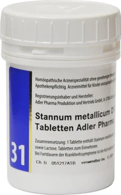 Adler Schüßler Salz Nr. 31 Stannum metallicum D12 Tabletten, 100g