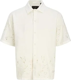 Jack & Jones Loose Fit Hemd kurzarm cloud dancer (Herren)