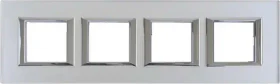 Legrand Axolute Abdeckrahmen 4-fach, Glas Spiegelnd