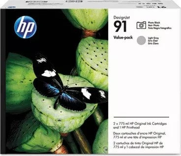 HP Tinte 91 Value Pack schwarz photo, grau hell