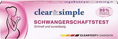 Clear & Simple Schwangerschaftstest, 2 Stück