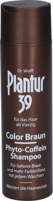 Plantur 39 Braun Phyto-Coffein coloriertes Haar Shampoo, 250ml