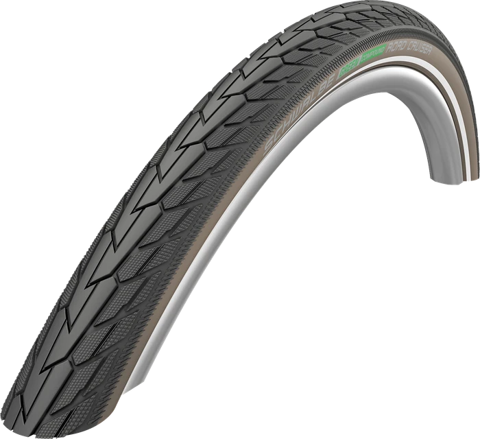 Schwalbe Road Cruiser 28x1.75" K-Guard Green Compound Reifen black/coffee/reflex