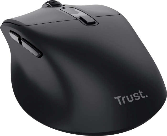 Trust Zevo Ultra-Fast Rechargeable Multi-Wireless Mouse schwarz, USB/Bluetooth
