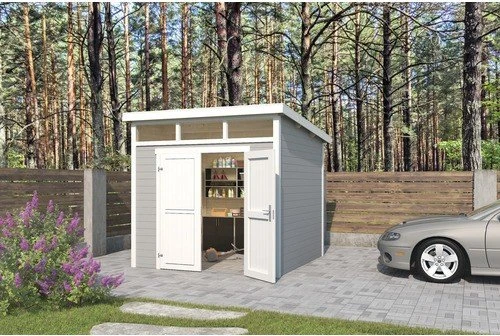 Lasita Maja Kibo 3 Gartenhaus lichtgrau (2851496003)