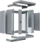 EFB Elektronik X-Rack 19" Wandgehäuse 15HE, fest, eigenbelüftet, tiefenverstellbar, 400-600mm, Sicherheitsglastür, IP20, RAL 7035, 600mm tief Vorschaubild