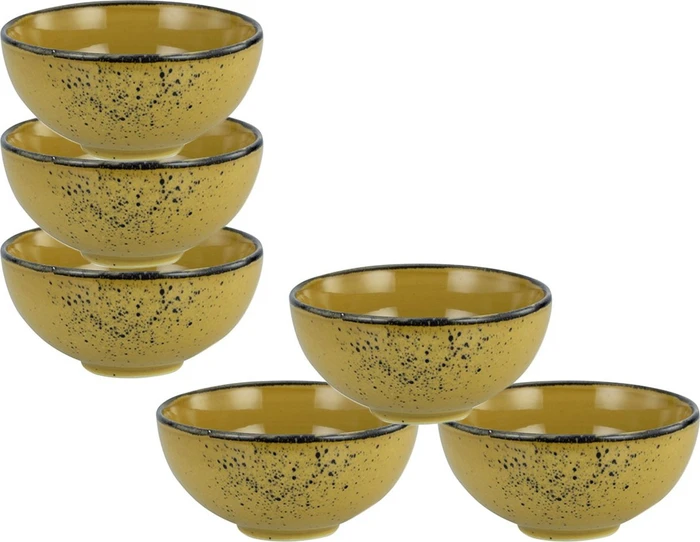 CreaTable Nature Collection Dipschale curry, 6 Stück