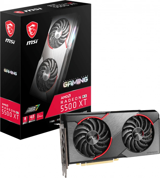 MSI Radeon RX 5500 XT Gaming 8G, 8GB GDDR6, HDMI, 3x DP