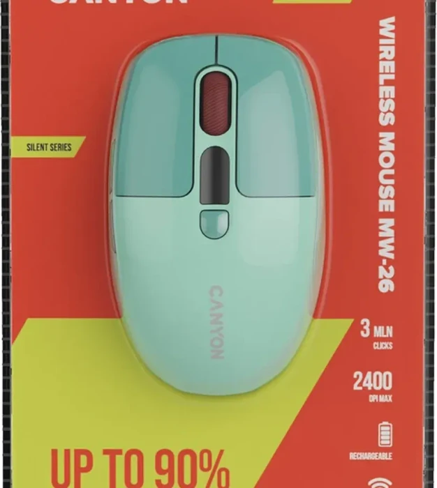 Canyon MW-26 Wireless Mouse grün, USB/Bluetooth