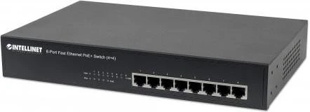 Intellinet Desktop Switch, 8x RJ-45, 70W PoE+