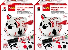 Marabu Kids Porzellan & Glas Farben Sparschwein-Set