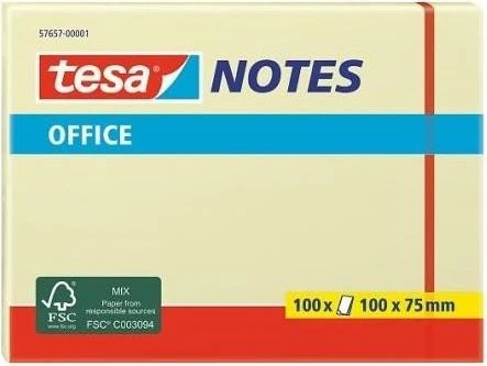 tesa Notes Office Haftnotiz, 75x100mm, glatt, 100 Blatt