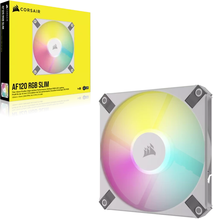 Corsair AF Series iCUE AF120 RGB Slim, weiß, 120mm
