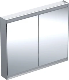 Geberit ONE Spiegelschrank ComfortLight, 2 Türen, AP-Montage, 105cm, Aluminium eloxiert