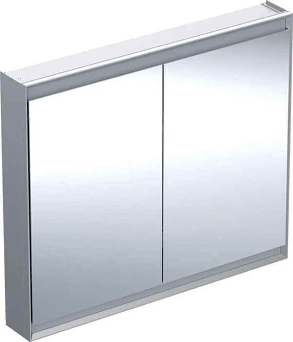 Geberit ONE Spiegelschrank ComfortLight, 2 Türen, AP-Montage, 105cm, Aluminium eloxiert