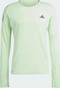 adidas Adizero Running Laufshirt langarm semi green spark/aurora black (Herren)