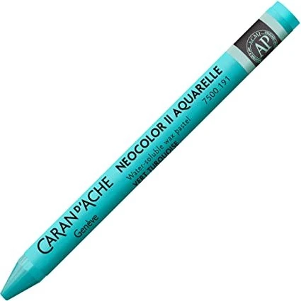 Caran d'Ache Neocolor II Aquarelle Wachskreide, türkisgrün, 10er-Pack
