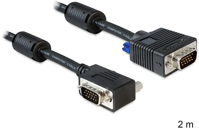 DeLOCK SVGA Stecker/Stecker Kabel gewinkelt 2m