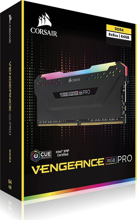 Corsair Vengeance RGB PRO schwarz UDIMM 64GB Kit, DDR4-3466, CL16-18-18-36