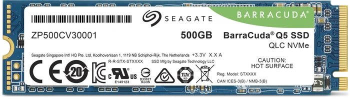 Seagate BarraCuda Q5 SSD +Rescue 500GB, M.2 2280 / M-Key / PCIe 3.0 x4