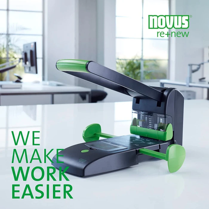 Novus B 2200 re+new nachhaltiger 2in1 Blocklocher, schwarz/grün