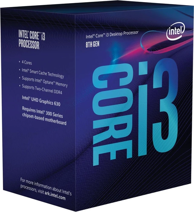 Intel Core i3-8100, 4C/4T, 3.60GHz, boxed