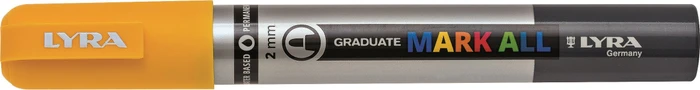 Lyra Graduate Mark All Permanentmarker 2mm gelb, Blister