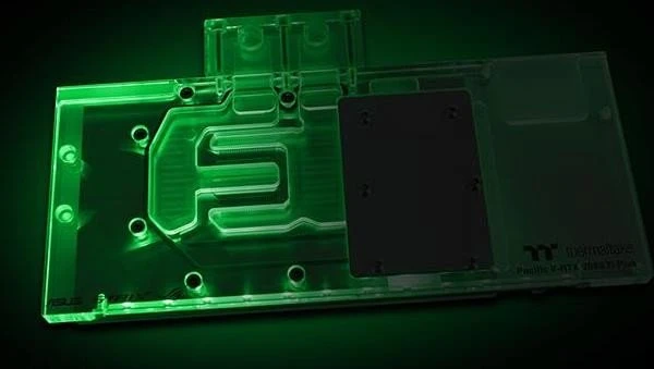 Thermaltake Pacific V-RTX 2080Ti Plus ASUS ROG GPU Block mit Backplate, transparent